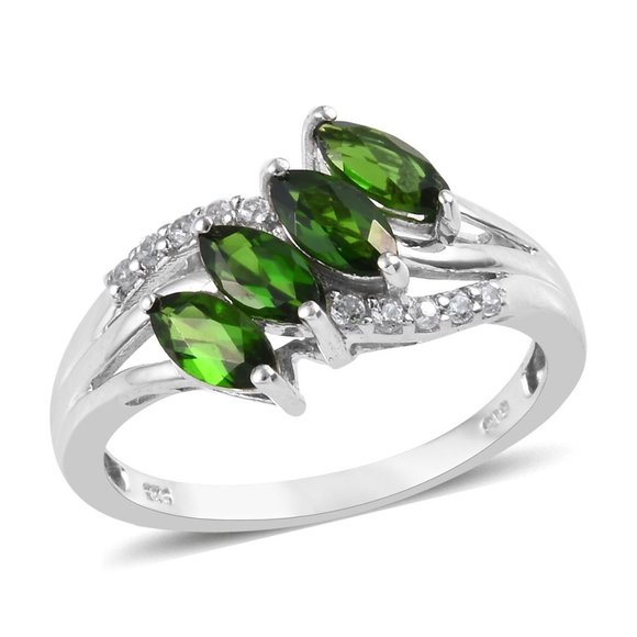 Chrome Diopside, Zircon Ring (11.0) - Picture 2 of 5